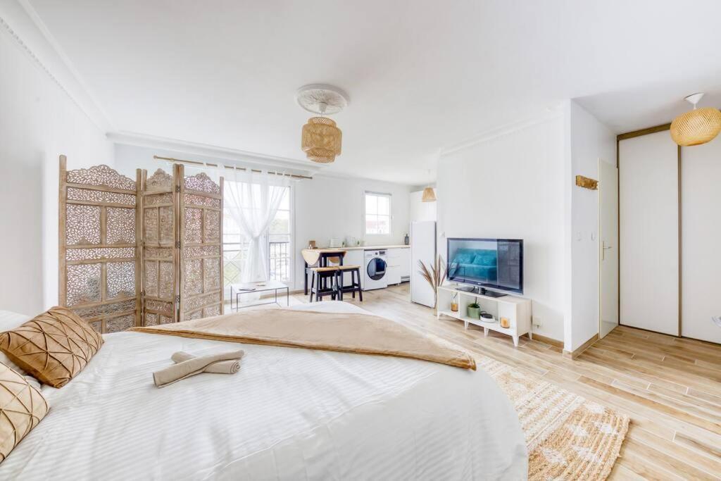 Studio Vue Direct Sur Le Port De Cergy, Parking Prive Gratuit 외부 사진